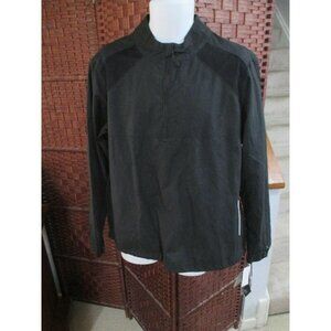 NWT WP Golf Jacket 1/4 Zip Black Water Resistant Wind Resistant Windbreaker LRG